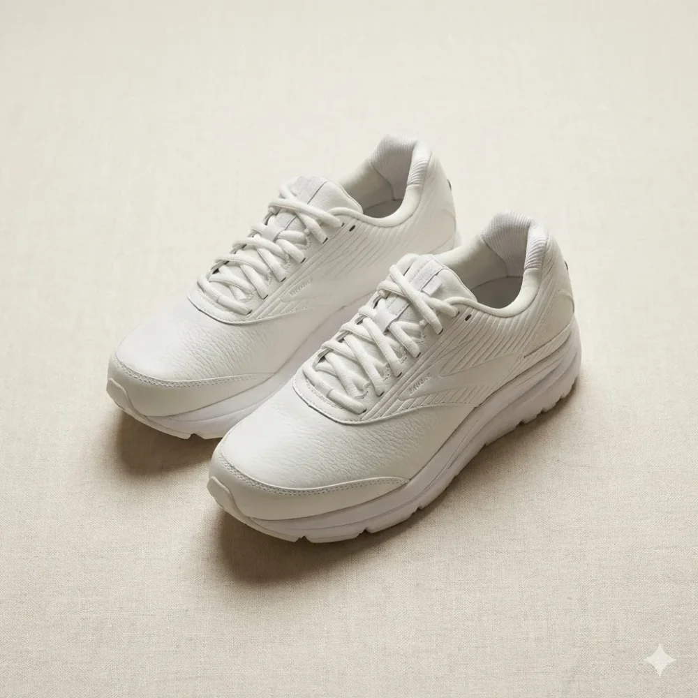 Brooks Addiction Walker 2 in white leather